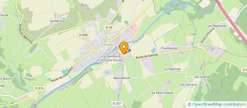 localisation de l'entreprise INDIVISION VERRET  EBREUIL