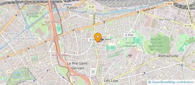 localisation de l'entreprise INDIVISION VIALA CHRISTOPHE ET BORDAS CECILIA  PANTIN