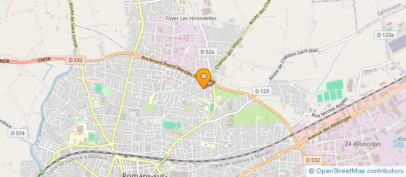 localisation de l'entreprise INDIVISION WERNER ET MARIE-HELENE BARTH  ROMANS-SUR-ISERE