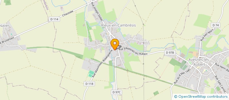 localisation de l'entreprise INDIVISION WILLIAM ET MARIE-CHANTAL BICHON  RIEUX-EN-CAMBRESIS