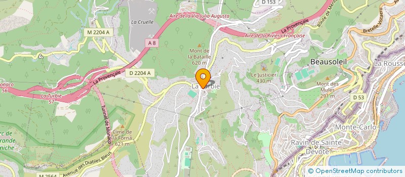 localisation de l'entreprise INDIVISION WOLOCH à LA TURBIE