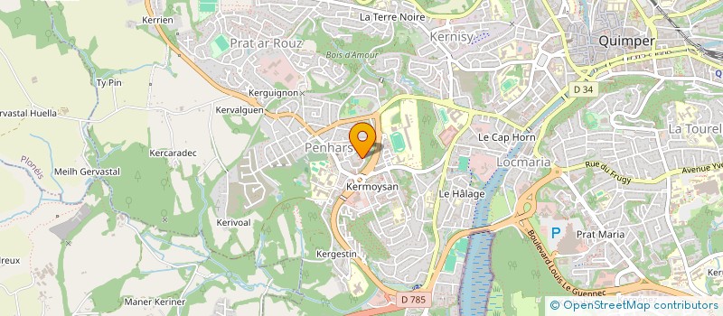 localisation de l'entreprise INDIVISION XAVIER ZAMMIT - DOMINIQUE PALLIER à QUIMPER