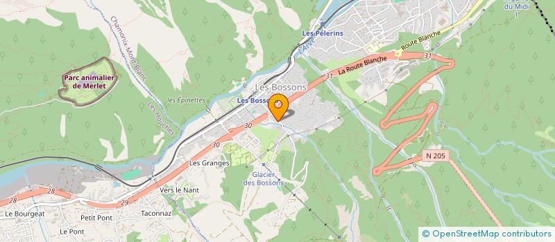 localisation de l'entreprise INDIVISON BOSSONS MEYER  CHAMONIX-MONT-BLANC