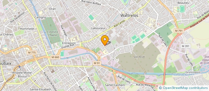 localisation de l'entreprise INDIVITION EVRARD*BOIN/GEORGETTE/  WATTRELOS