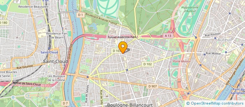 localisation de l'entreprise INDIVSION HUCHET DE LA BEDOYERE à BOULOGNE-BILLANCOURT