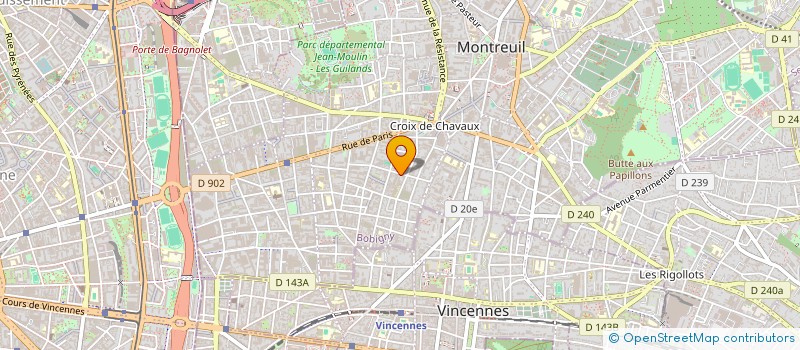 localisation de l'entreprise INDPNDNT  MONTREUIL