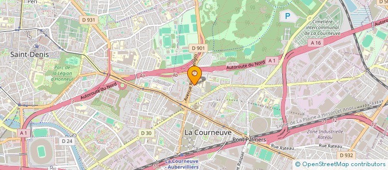 localisation de l'entreprise INDRANI à LA COURNEUVE