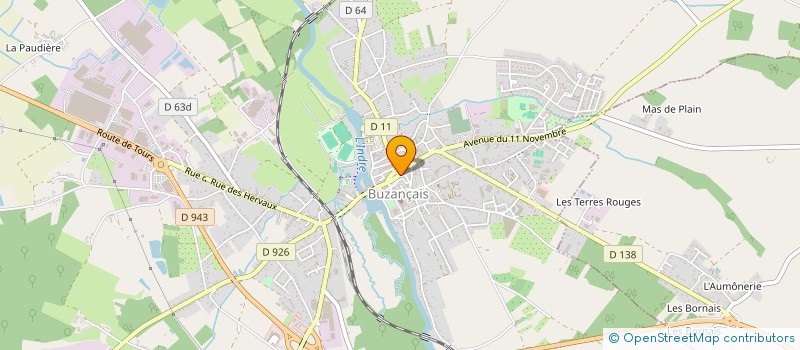 localisation de l'entreprise INDRE ENVIRONNEMENT PROPRETE SERVICE à BUZANCAIS