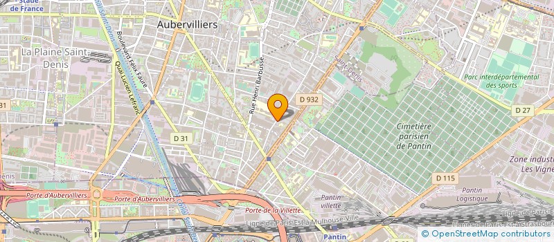 localisation de l'entreprise INDUS à AUBERVILLIERS