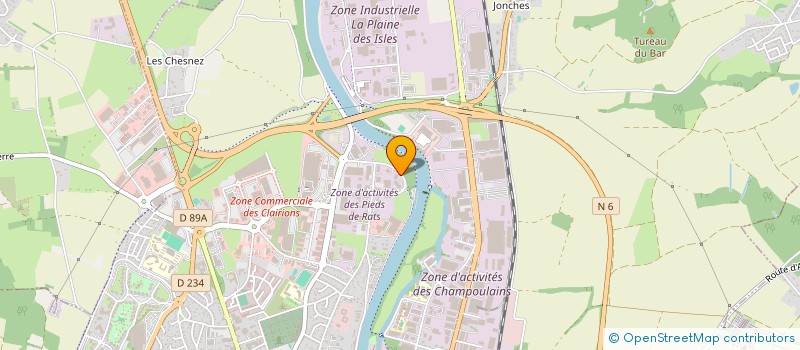 localisation de l'entreprise INDUSA ELECTRONICS à AUXERRE