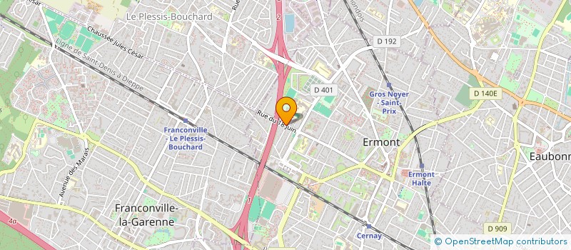 localisation de l'entreprise INDUST BAGUES ETANCHEITE à ERMONT