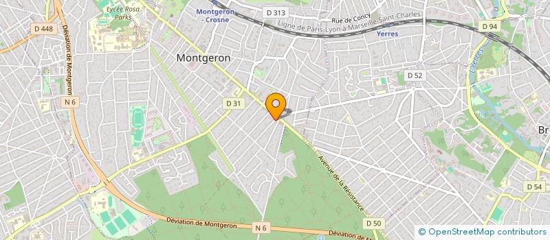 localisation de l'entreprise INDUSTR COMM BLANCHISSERIE IND à MONTGERON
