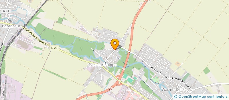 localisation de l'entreprise INDUSTR COMMERC ARTISAN AGRICULT REUNIS  ISLES-SUR-SUIPPE