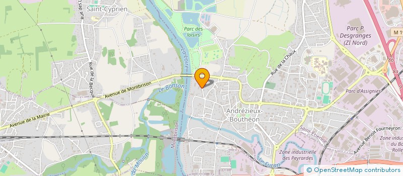 localisation de l'entreprise INDUSTRIE BETON DU FOREZ IBF  ANDREZIEUX-BOUTHEON