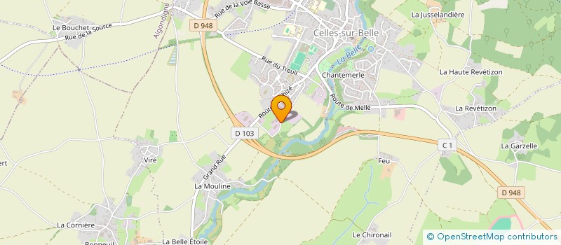 localisation de l'entreprise INDUSTRIE CELLOISE DE MENUISERIE ICM  CELLES-SUR-BELLE