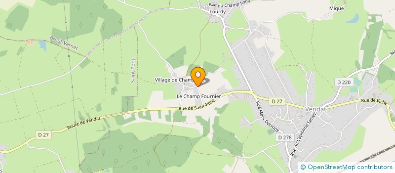 localisation de l'entreprise INDUSTRIE SERVICE 03 à VENDAT