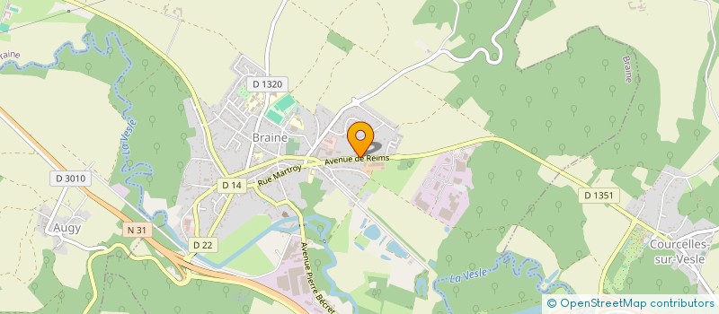 localisation de l'entreprise INDUSTRIE SOISSONNAISE DES METAUX  BRAINE