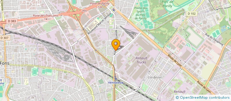 localisation de l'entreprise INDUSTRIEL DE MENUISERIE DU RHONE à VENISSIEUX