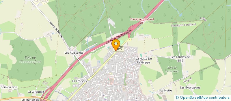 localisation de l'entreprise INDUSTRIEL DE TRAITEMENT DES SURFACES à THORIGNE-FOUILLARD