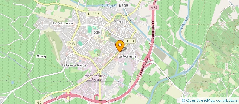 localisation de l'entreprise INDUSTRIELLE DE CHAUSSURES DE PEZENAS à PEZENAS