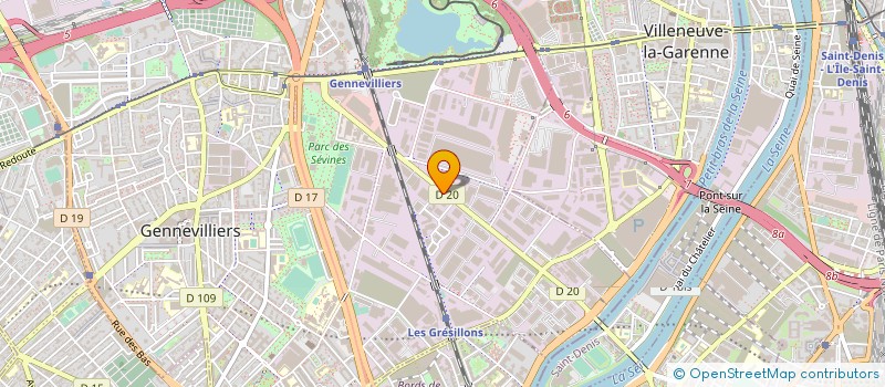 localisation de l'entreprise INDUSTRIES ET COMPAGNIES DE SERVICES à GENNEVILLIERS