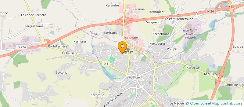 localisation de l'entreprise INDUSTRIPACK  LOCMINE