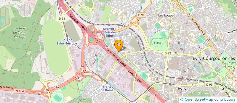 localisation de l'entreprise INDUSTRY AUTO à EVRY-COURCOURONNES