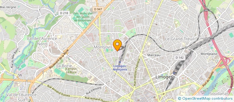 localisation de l'entreprise INDVISION AUGER-BOUS à LIMOGES