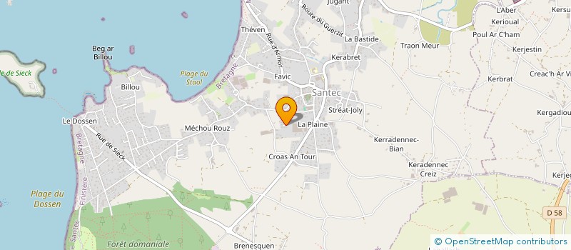 localisation de l'entreprise INDVISION TY DOUAR NEVEZ  SANTEC