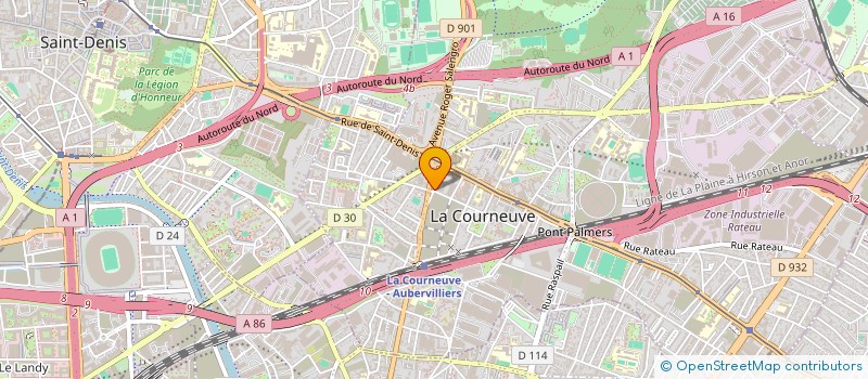 localisation de l'entreprise INDY'S COFEE à LA COURNEUVE