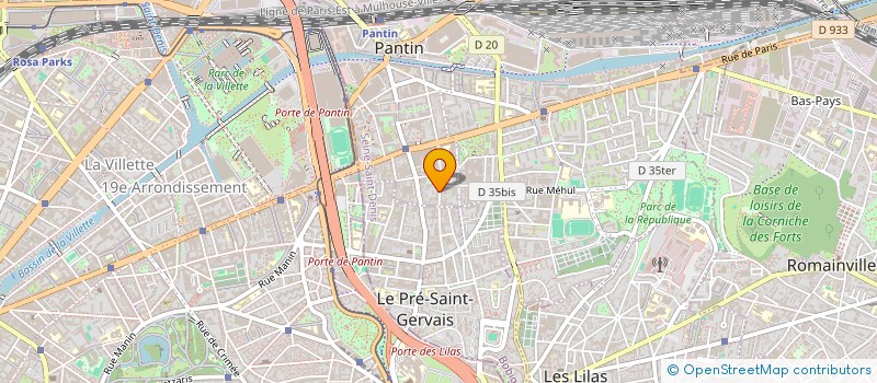 localisation de l'entreprise INEADOMO à PANTIN
