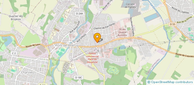 localisation de l'entreprise INEAUVE  TIGNIEU-JAMEYZIEU