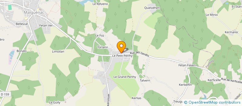 localisation de l'entreprise INED-NOZ EN FETE  MALGUENAC