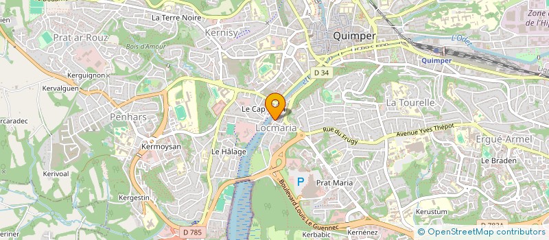 localisation de l'entreprise INEDIT  QUIMPER