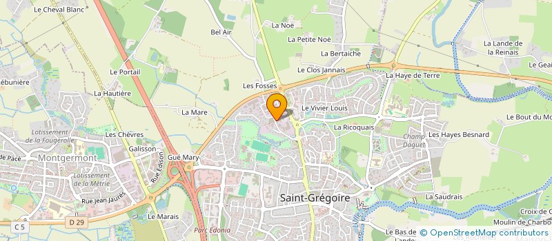 localisation de l'entreprise INEGIA ECO-RENOVATION à SAINT-GREGOIRE