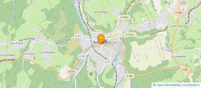 localisation de l'entreprise INEKA SARL à AUBUSSON