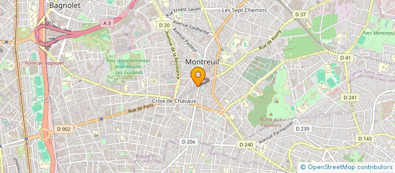 localisation de l'entreprise INEL IMMOBILIER à MONTREUIL