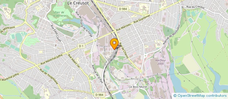localisation de l'entreprise INELEC à LE CREUSOT