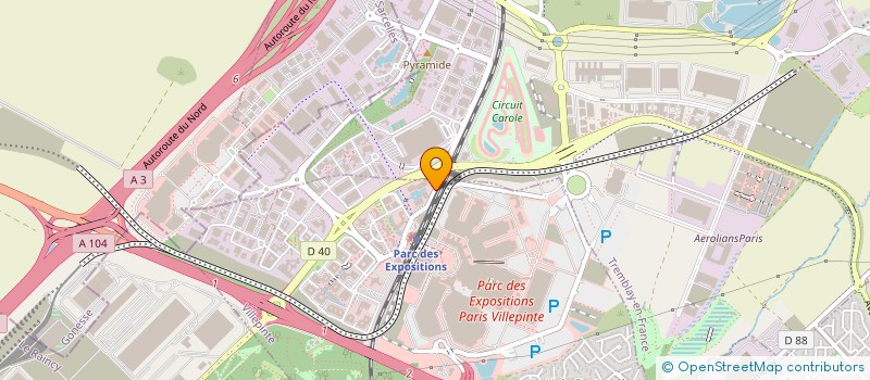 localisation de l'entreprise INELLYS à VILLEPINTE
