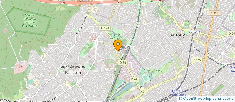 localisation de l'entreprise INENTECH à VERRIERES-LE-BUISSON