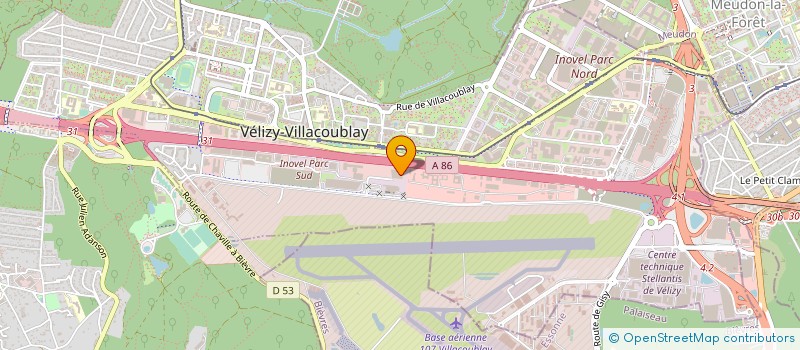 localisation de l'entreprise INEO DEFENSE à VELIZY-VILLACOUBLAY