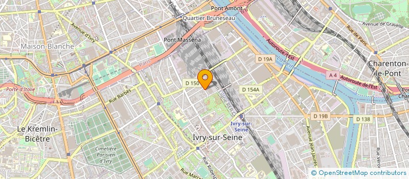 localisation de l'entreprise INEO URBAN TRANSPORTATION SOLUTIONS à IVRY-SUR-SEINE
