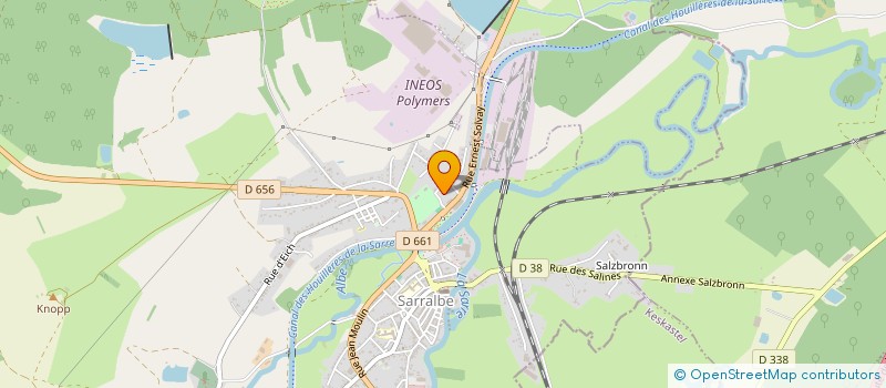 localisation de l'entreprise INEOS POLYMERS SARRALBE SAS à SARRALBE