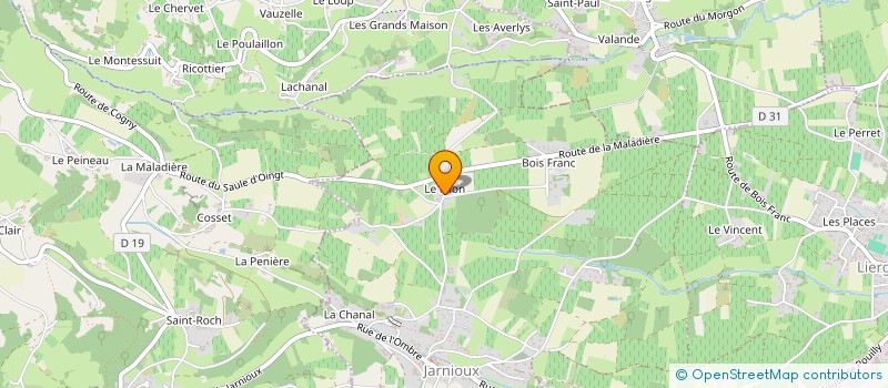 localisation de l'entreprise INERSYS  PORTE DES PIERRES DOREES