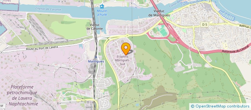 localisation de l'entreprise INERTEC à MARTIGUES