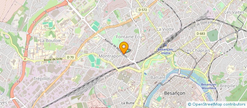 localisation de l'entreprise INERTIA à BESANCON