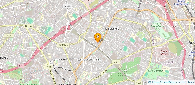 localisation de l'entreprise INES à MONTREUIL