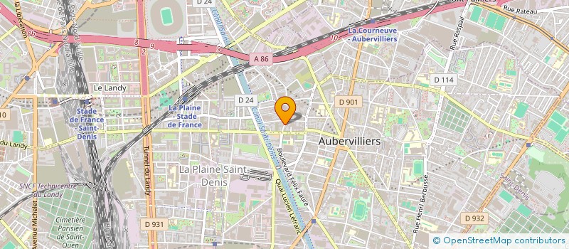 localisation de l'entreprise INES à AUBERVILLIERS