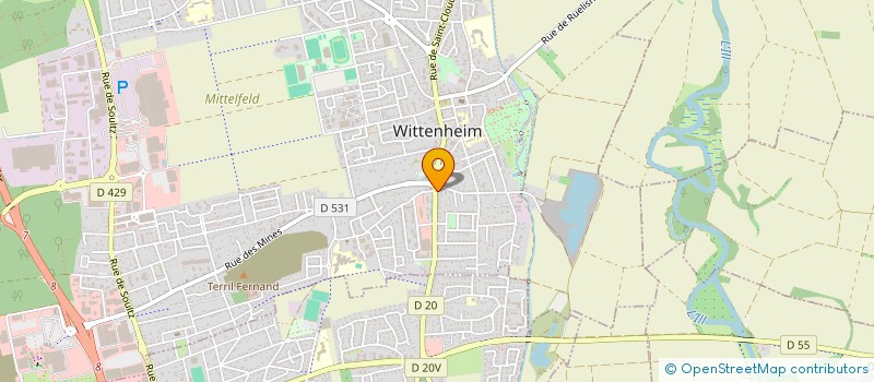 localisation de l'entreprise INES  WITTENHEIM