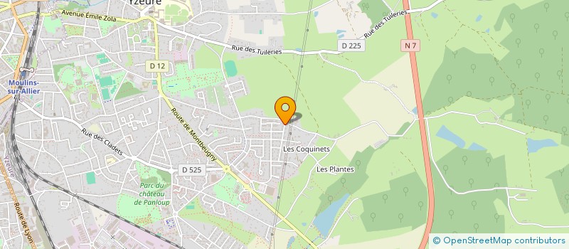 localisation de l'entreprise INES  YZEURE